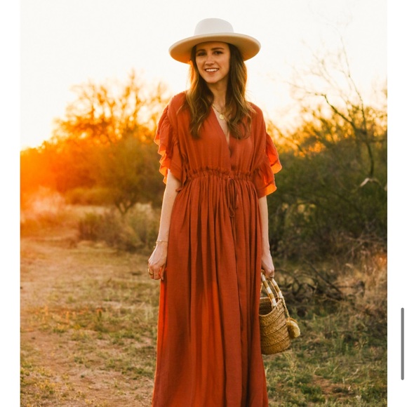 NEW! Bohemian Long Gauze Maxi Peasant Dress - Picture 8 of 9